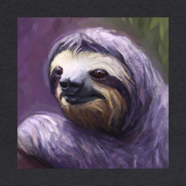 Emo Sloth Dyed Her Hair Purple by Star Scrunch